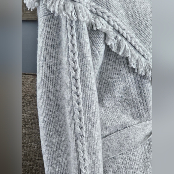 WHBM Fringe Belted Cardigan Sz M - Picture 8 of 9